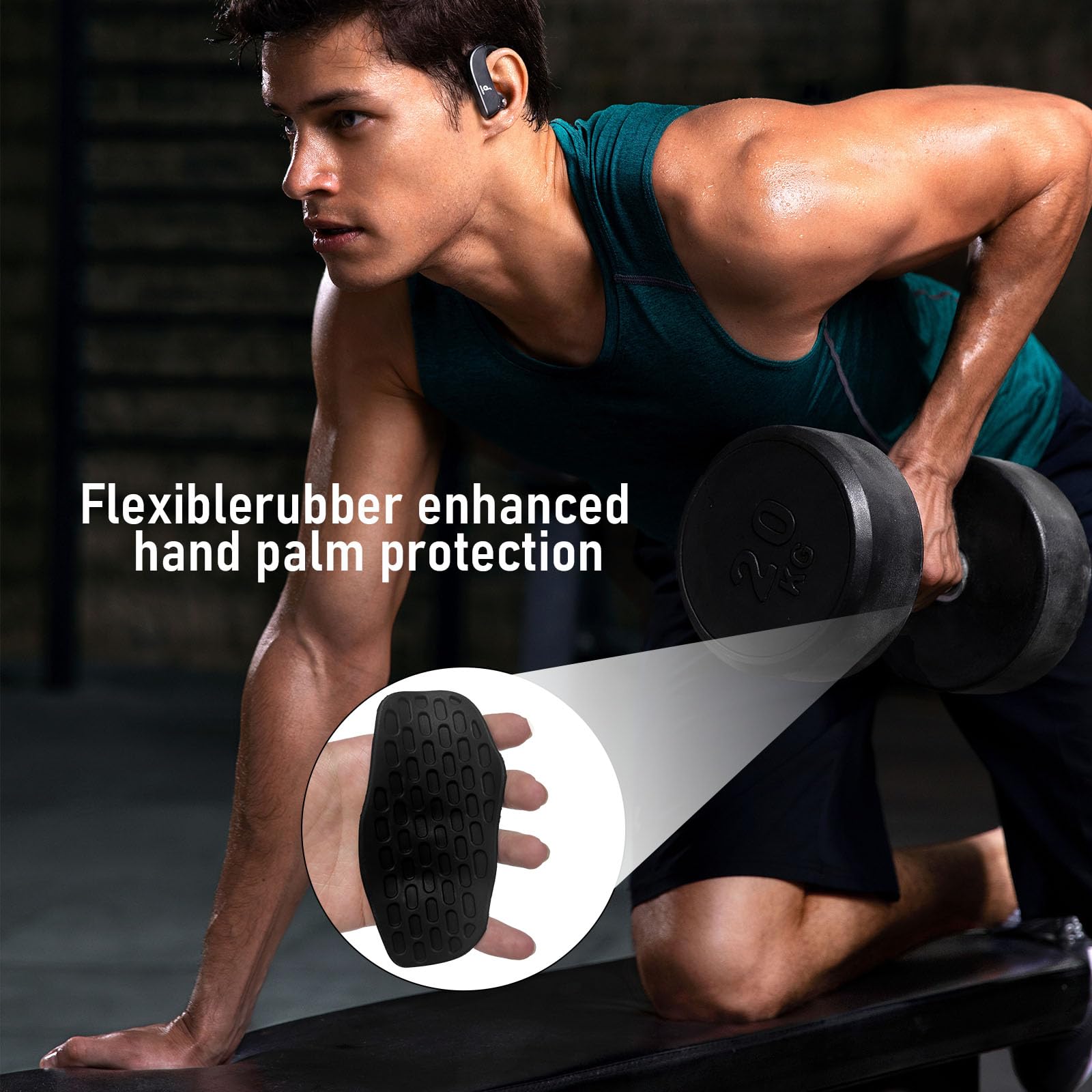 Poignées Fitness Antidérapantes Sans Doigts - Pour Tractions, Musculation, Cross-training - Noir - Paire - 3