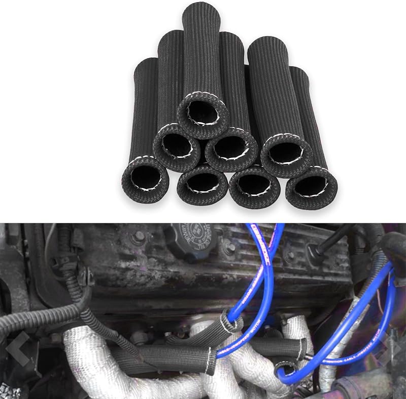 Protetor térmico para cabos de vela Middrivr em fibra de vidro, 649 °C, 15,24 cm – Kit com 8 unidades