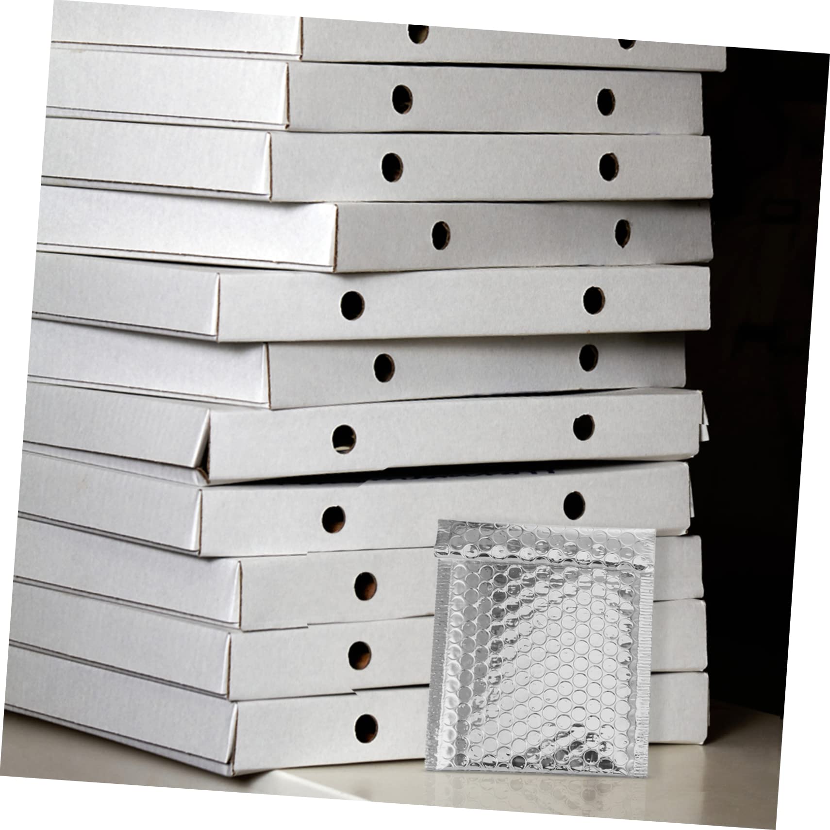 LALAFINA Buste Imbottite Argento Bolle 100 Pezzi Buste Padded per Spedizioni Piccole in Materiale Sintetico per Scuole e Negozi