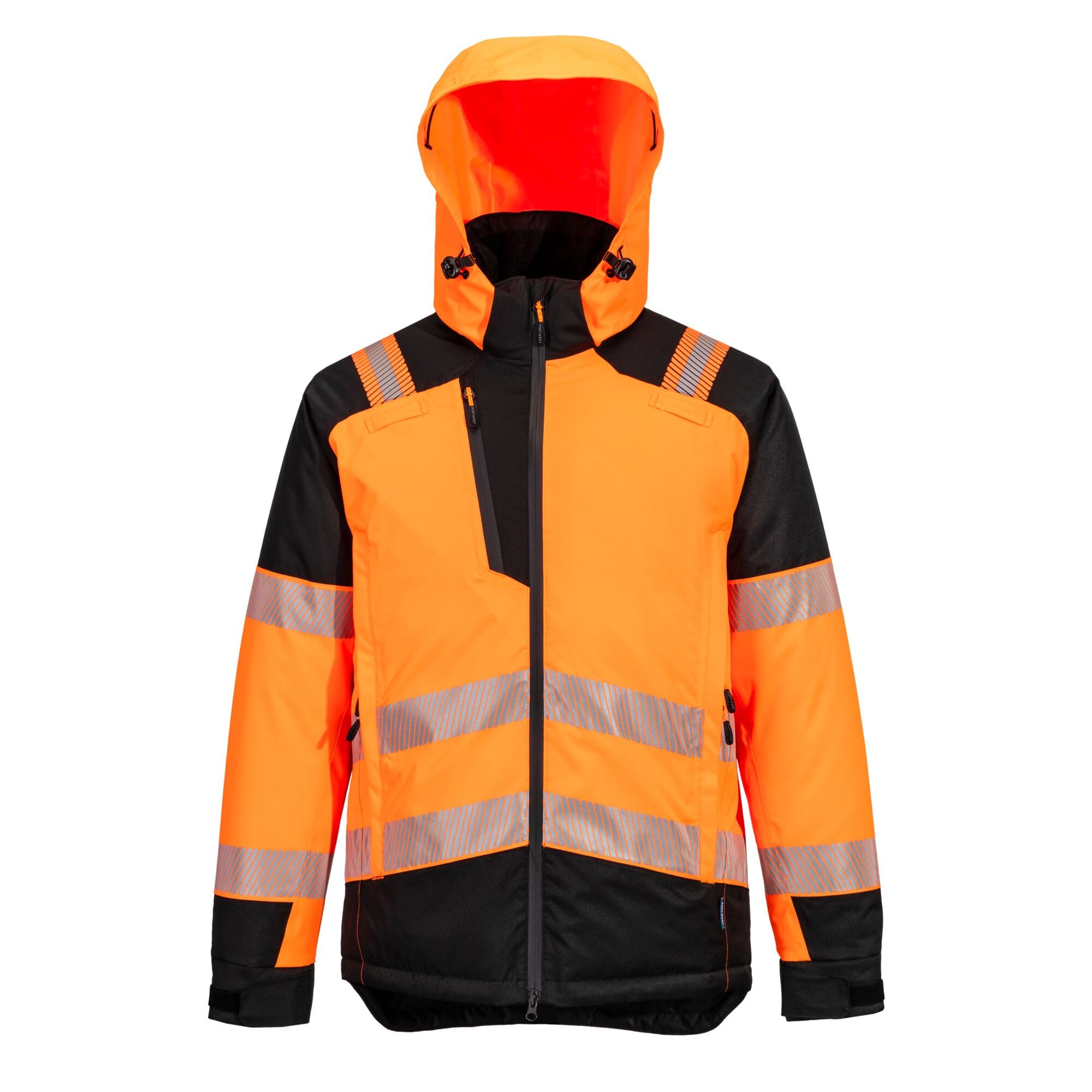 Portwest Orange / Black T160 Pw3 Hi-Vis Winter Jacket