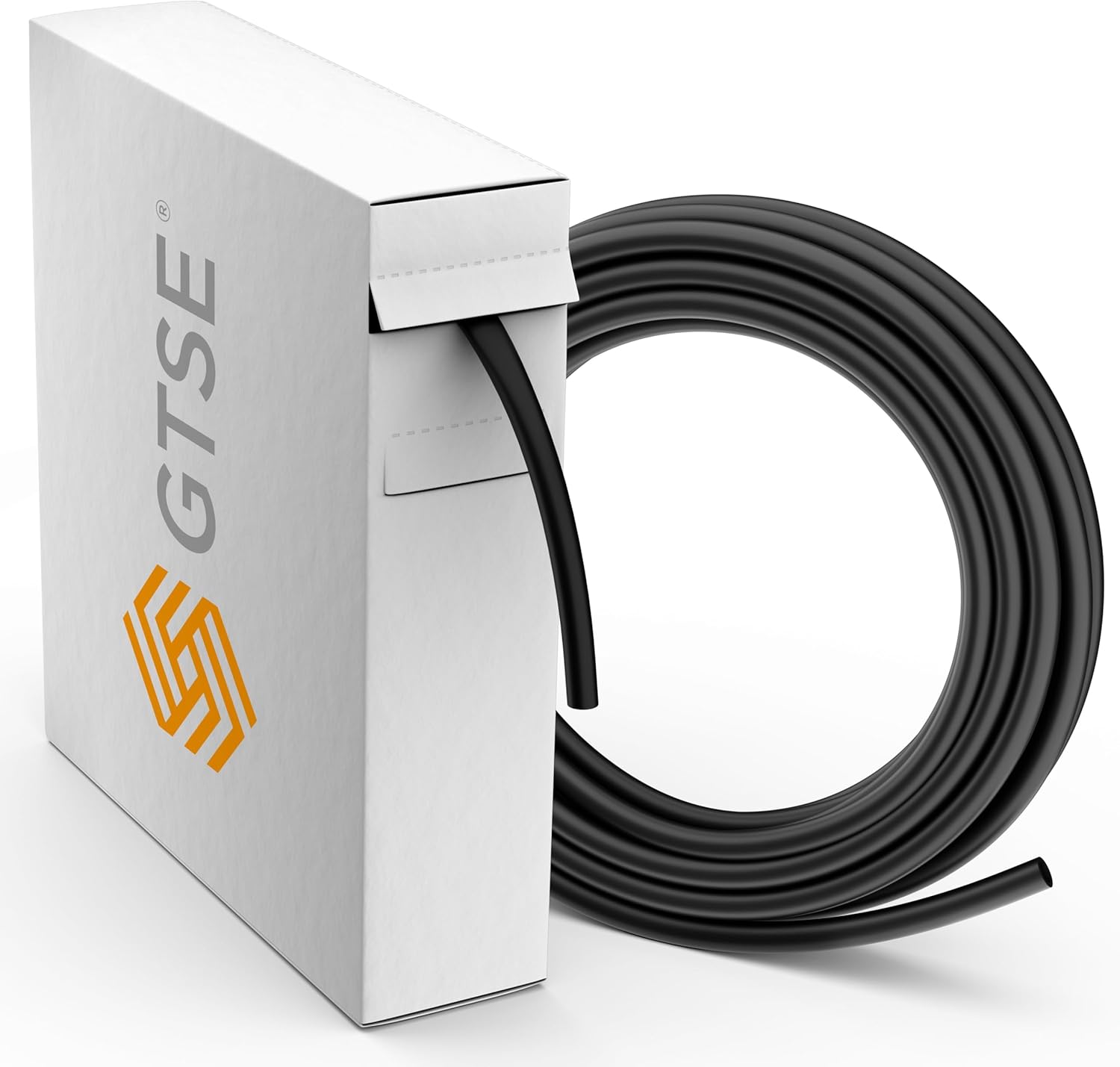 GTSE 1/4 Inch Heat Shrink Tubing, 30 Ft Mini Reel – Black, UL Listed, 2:1 Ratio, Flexible Cable Sleeving – Flame Retardant Polyolefin for Electrical Insulation, Repairs, Wire & Connector Wrap