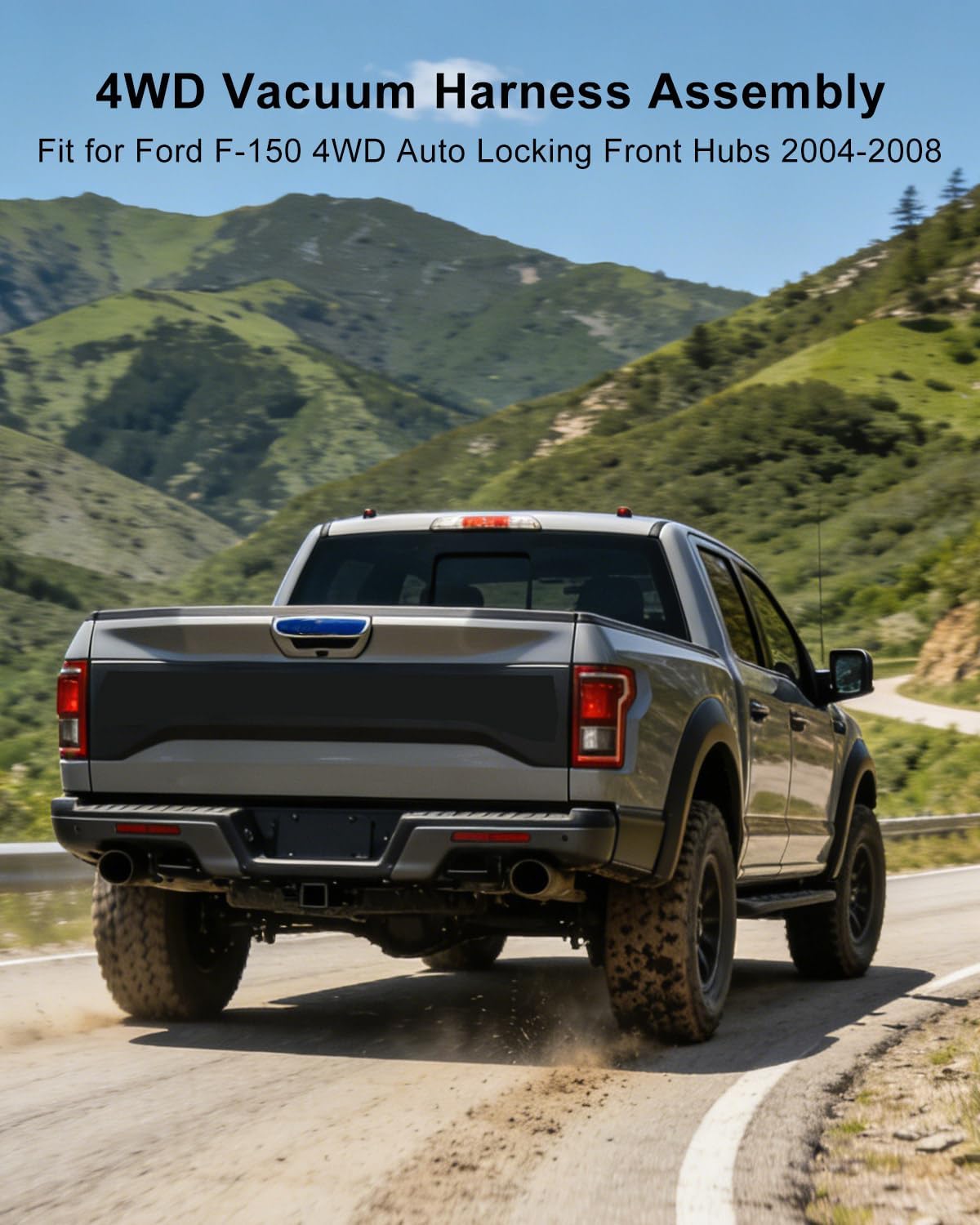 Front Locking Hub Vacuum Line Fit for Ford F-150 4WD Auto Locking Front Hubs 2004-2008, 4WD Front Locking Hubs Connecting Vacuum Lines Assembly Replace 7L3Z-7A785-A 926-466 5L3Z-7A785-A