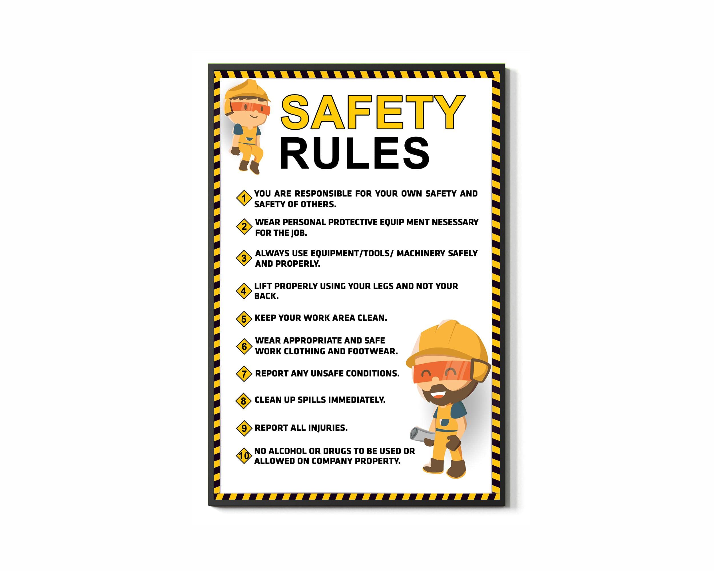 Buy FESOGO Workplace Safety Rules For Employees Working Rule Artwork