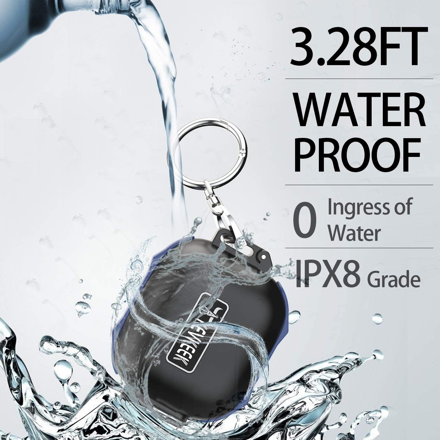 KEVKEEK Case Compatible with AirPods 3 Case Cover for Men,[Full-Body Drop Protection],[Waterproof up to 3 FT],[Double Secure Lock] Designed for AirPods 3rd Generation(Black) : Electronics