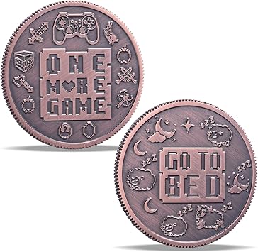 LParkin Ultimate Gamer Gift for Men - Double Sided Decision Maker Coin for Boyfriend, Husband & Gamers | Stress-Relieving Gaming Accessories for Birthday, Christmas & Valentines Day