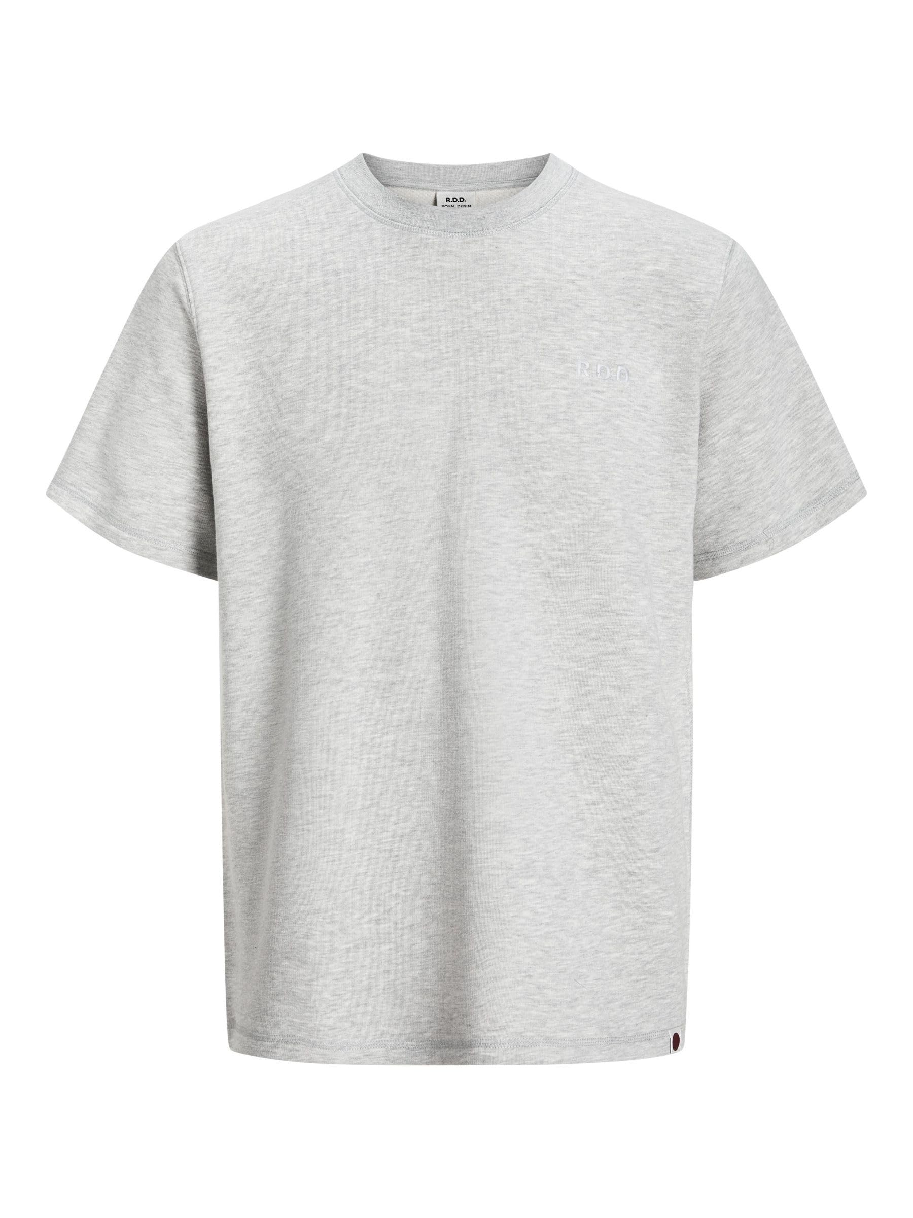 R.d.d. royal denim division Rdddaze Crew Neck Sweat Tee S/S Noos, Light Grey Mix, XL