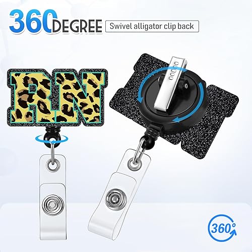 Miniatura 3 de Plifal RN - Carrete retráctil con clip de identificación para enfermera, enfermería, tarjeta de nombre, lindo asistente médico, accesorios