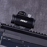 Vista 3 de PINTY Óptica de punto rojo reflex con múltiples retículas, visor táctico compacto para rifle con riel Picatinny, pistola, Airsoft