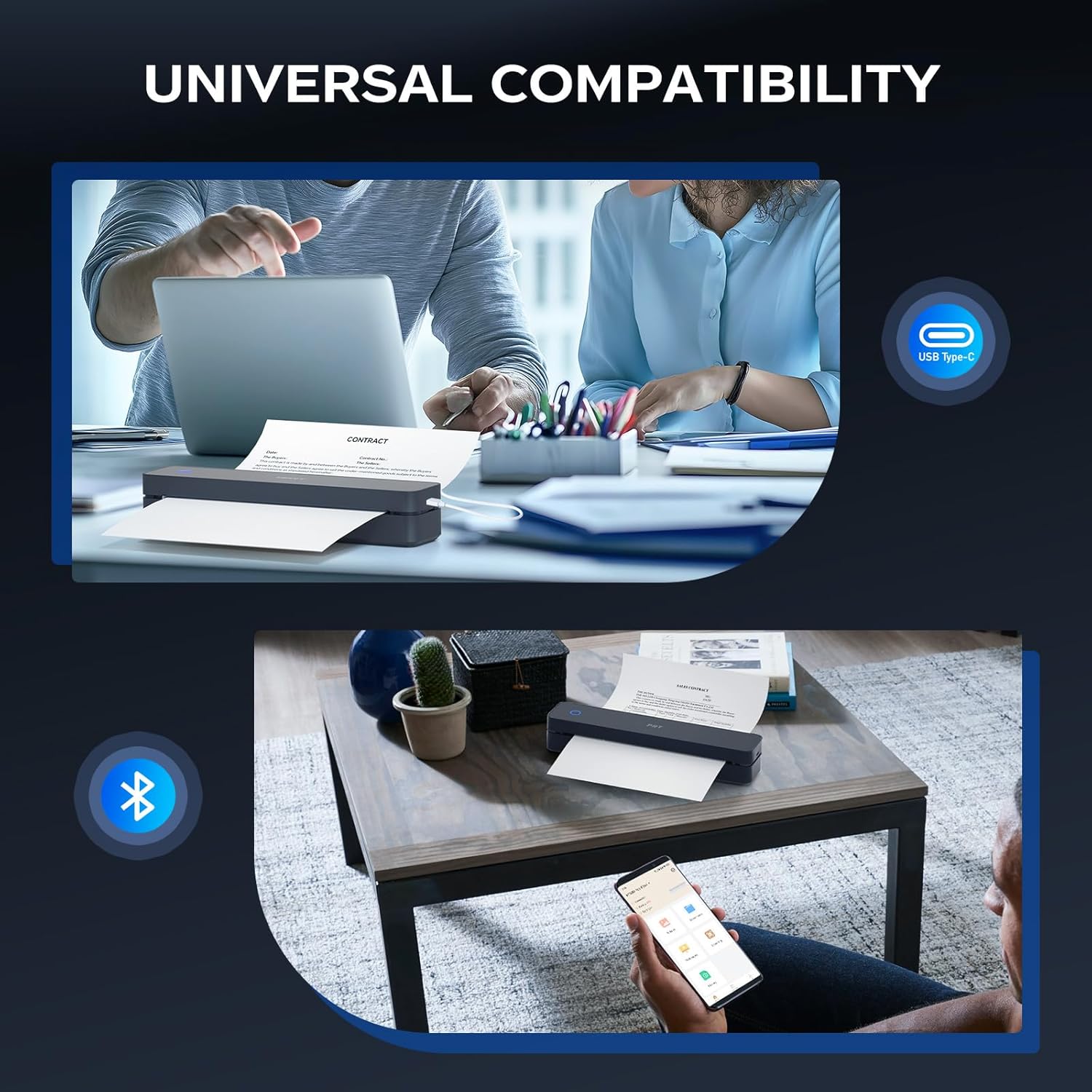 PRT Portabel Thermal Printer and Silver Carrying Case