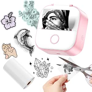 Mini Sticker Printer T02 Mini Pocket Thermal Printer, Wireless ...