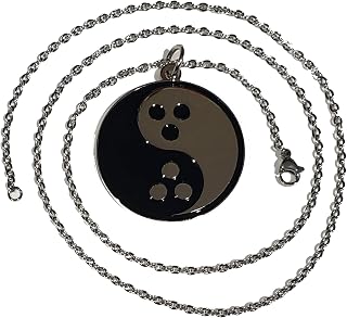 Dudeist Pendant, Silver Medallion 1.5"x1.5" on 24" silver plated chain