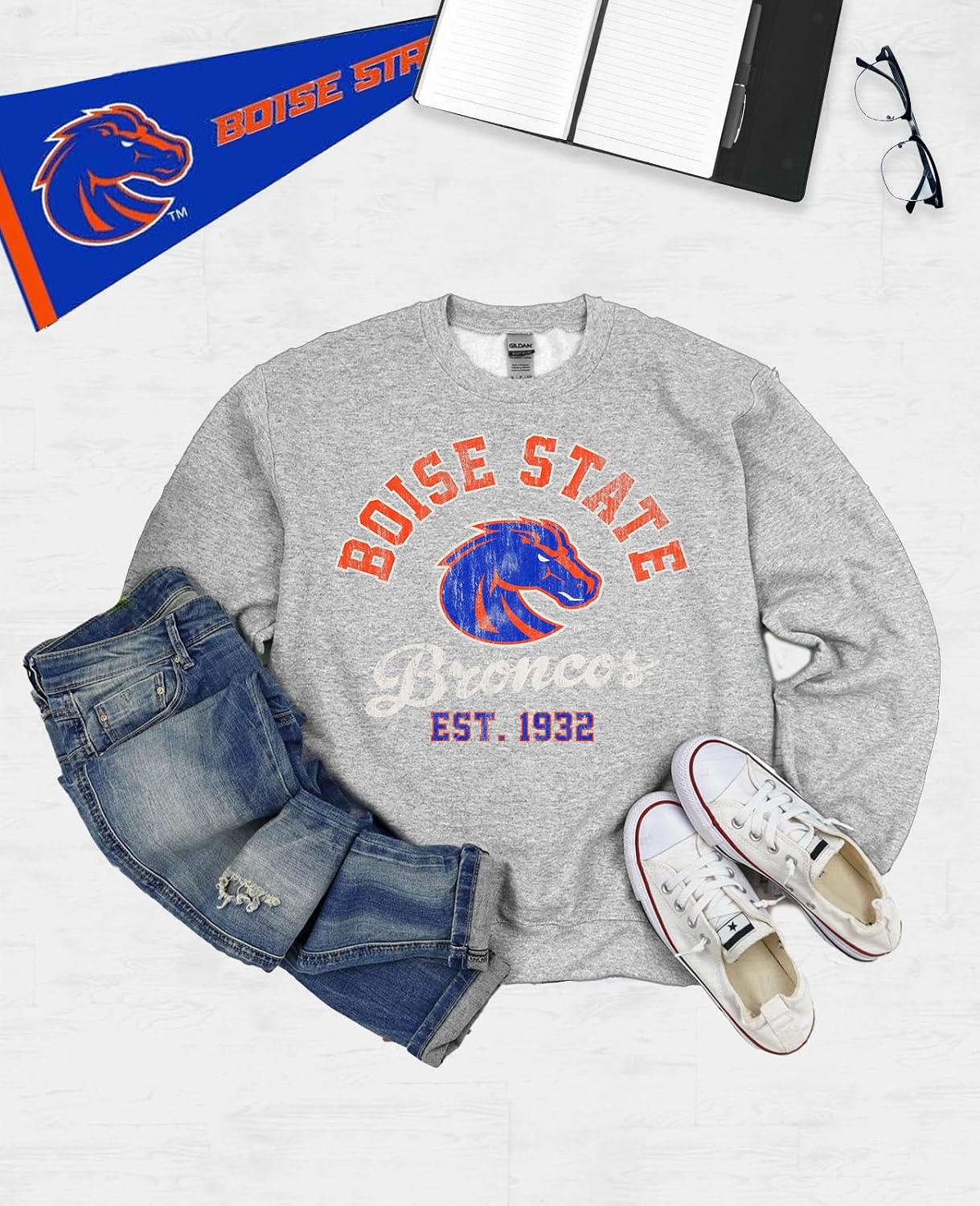 NCAA Officially Licensed Apparel College Team Color Unisex Sweatshirt Logo icon