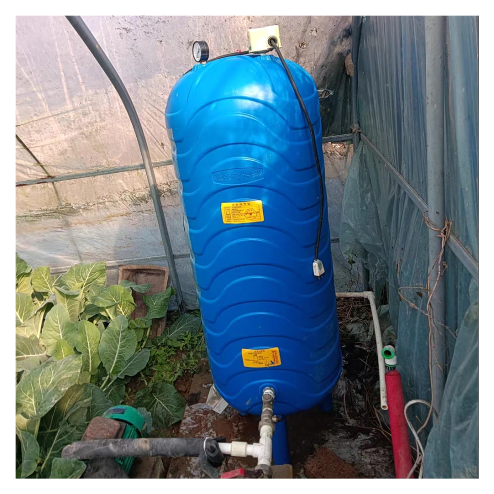Serbatoio per Acqua pressurizzata in plastica PE per Uso Alimentare da 50 100 120 150 200 250 L, Marrone, Serbatoio per Acqua pressurizzata Domestica, Contenitore a Sacca per Macchina per AC