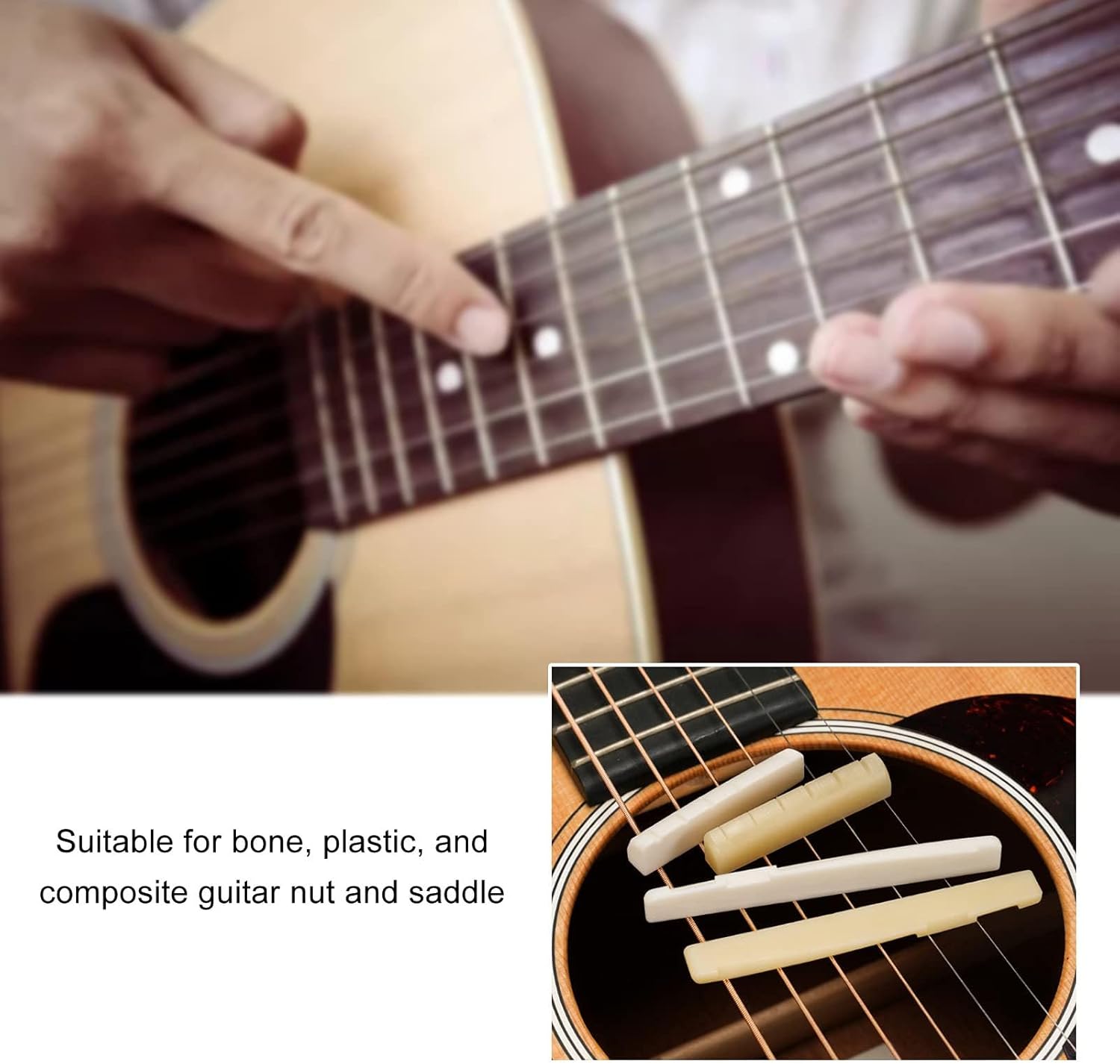 Adjustable Guitar Nut Bridge Sander, Metal Guitar Bridge Saddle Nut Sander with Fine Tuning Screw, Luthier Tool for Electric Acoustic Guitar Bass Precision Instruments Accessories
