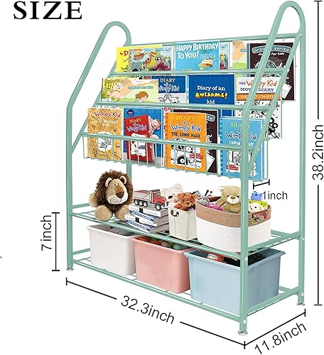 Miniatura 84 de aboxoo Estantería infantil independiente para habitación de niños pequeños de 18 pulgadas, organizador de juguetes, estantería blanca estable, Negro