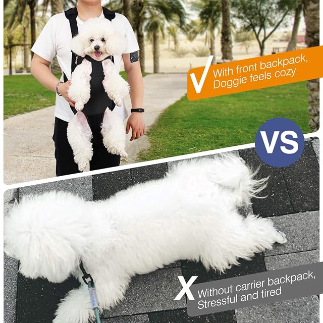 Foto 7 de 7 de Mochila del Perro - Adjustable Bolsa Delantera Pet Front Cat Dog Carrier Backpack/Piernas Afuera & Fácil…