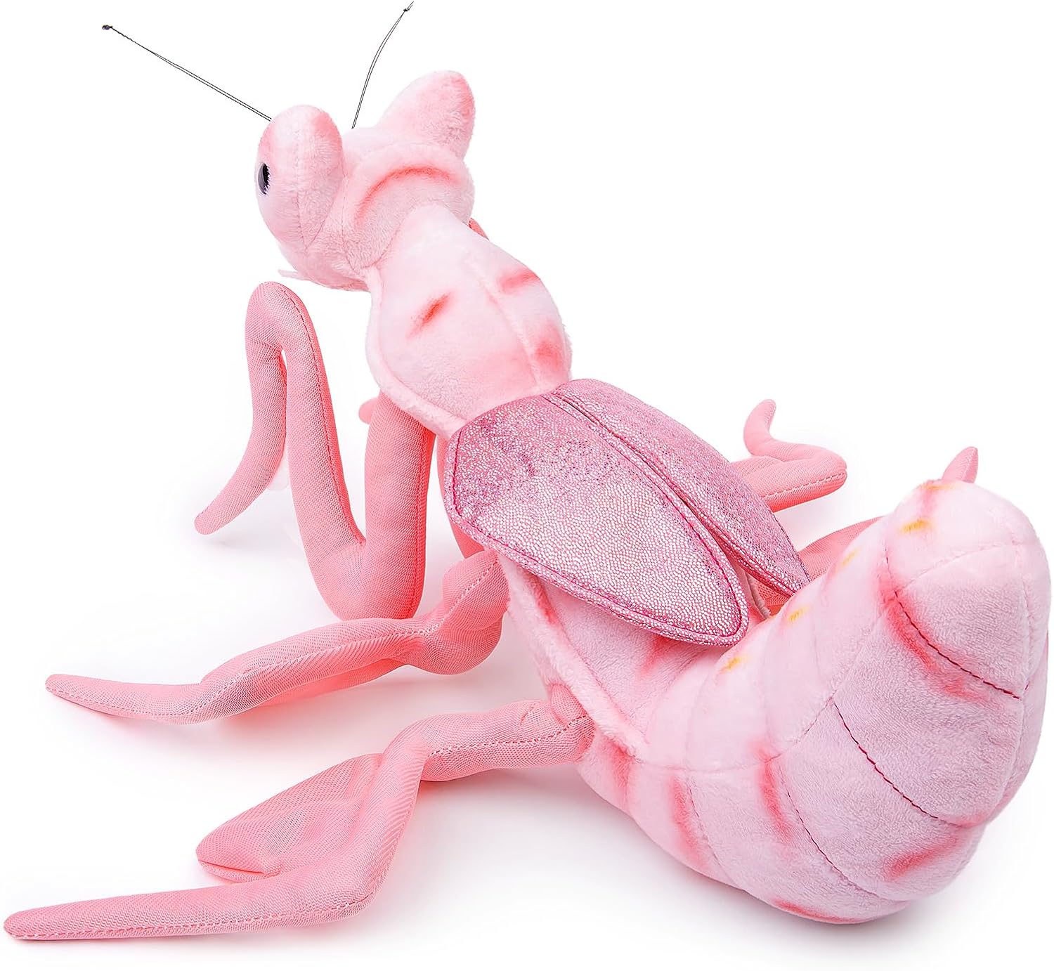 ZHONGXIN MADE Simulation Pink Mantis Plush Toy - 12" Soft Realistic Orchid Mantis Stuffed Animal, Unique Plush Gift Collection for Kids