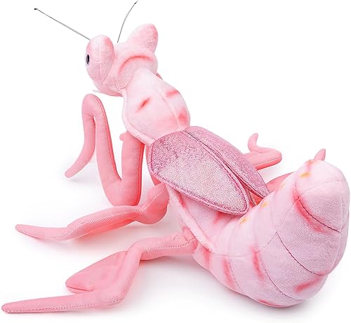 Miniatura 3 de ZHONGXIN MADE Juguete de peluche de mantis rosa de simulación, 12 pulgadas, suave, realista, orquídea rezando, animales de peluche, lindos juguetes