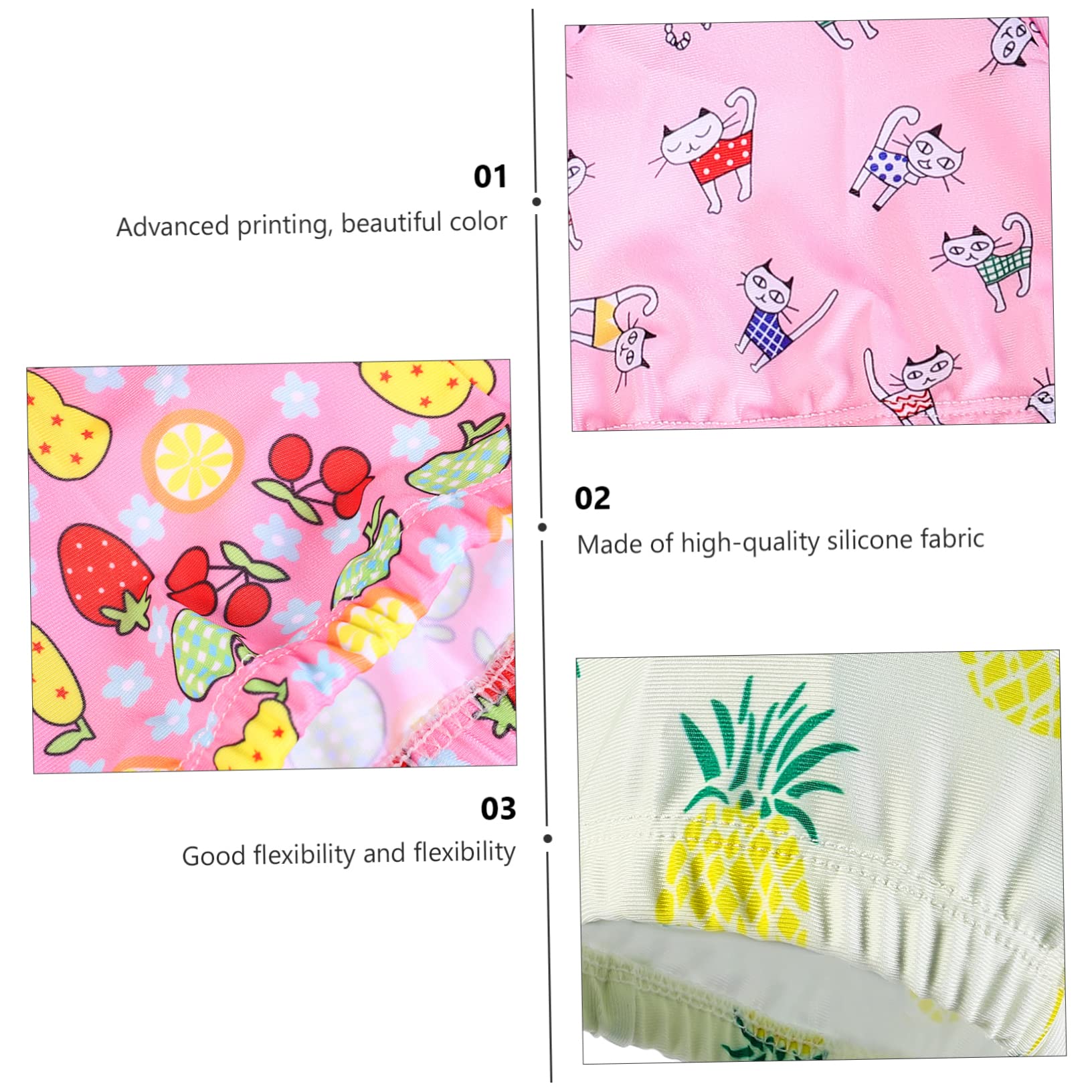 BESPORTBLE 8 Pezzi Cappelli Bagno Berretti Berretti Baby Shower Bambini Orecchie Stampate Stampa Protezione Orecchie Protezione Cartoni Animati Cappello Nuoto Nuotare Bambini In