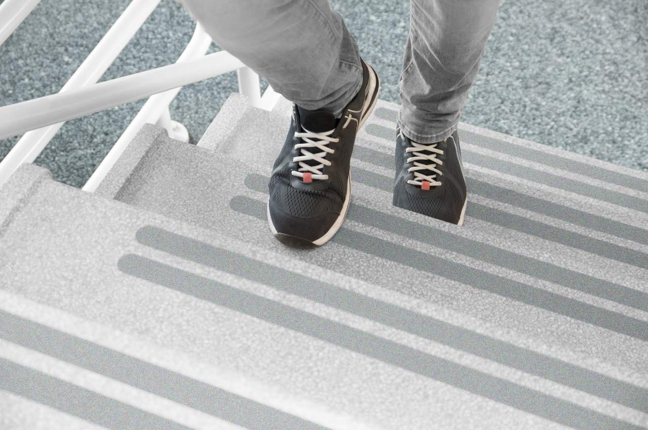 ® Antirutschstreifen Treppe | R13 | 8x Grau - 30 x 640 mm