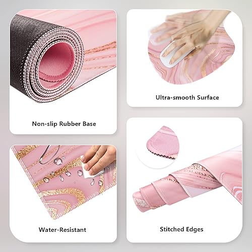 Miniatura 6 de Alfombrilla de mouse y reposamuñecas para teclado, alfombrilla de mouse ergonómica con espuma viscoelástica, base de goma antideslizante,