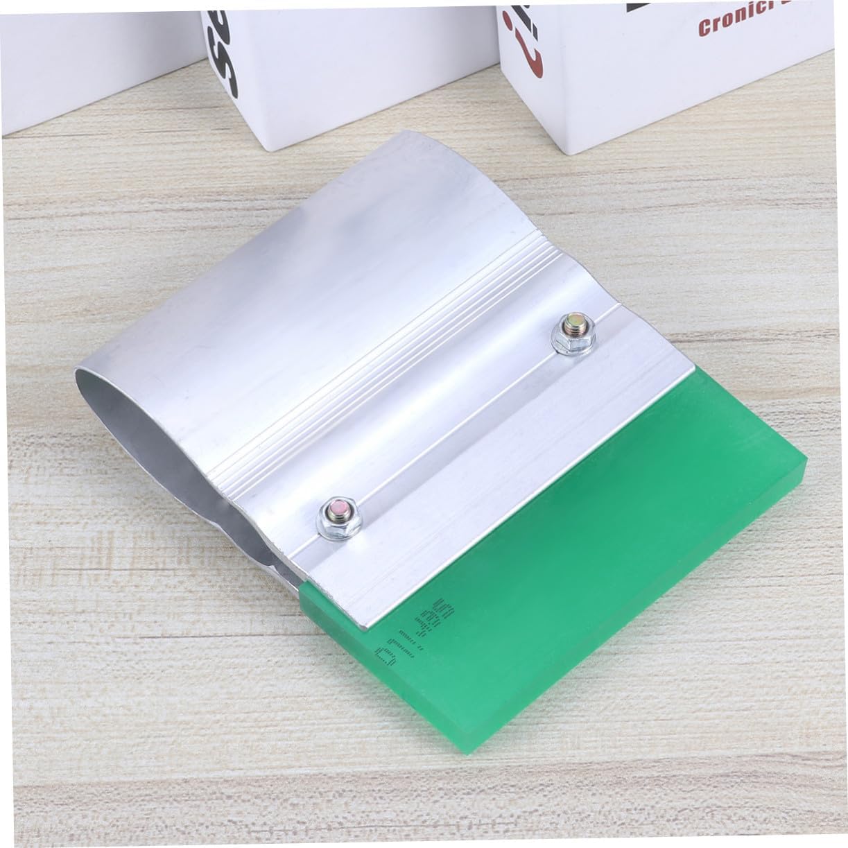 Alipis Wear-Resistant Rubber Squeegee with Aluminum Handle Random Color Silk Screen Printing Tool for Graphic and Textile DIY Applications Random Color