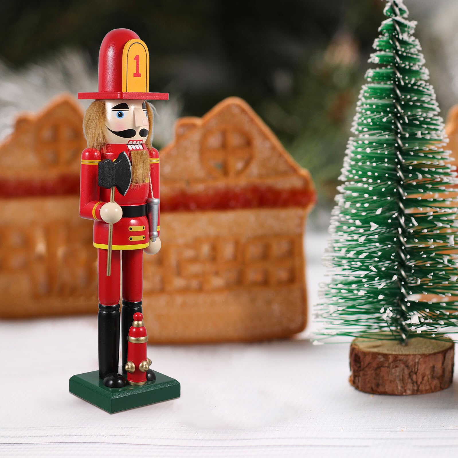 jojofuny Nussknacker-Soldat für Weihnachtsdekoration Nussknacker-Ornament als Schmuckstück für Küchentheke und Kaminsims