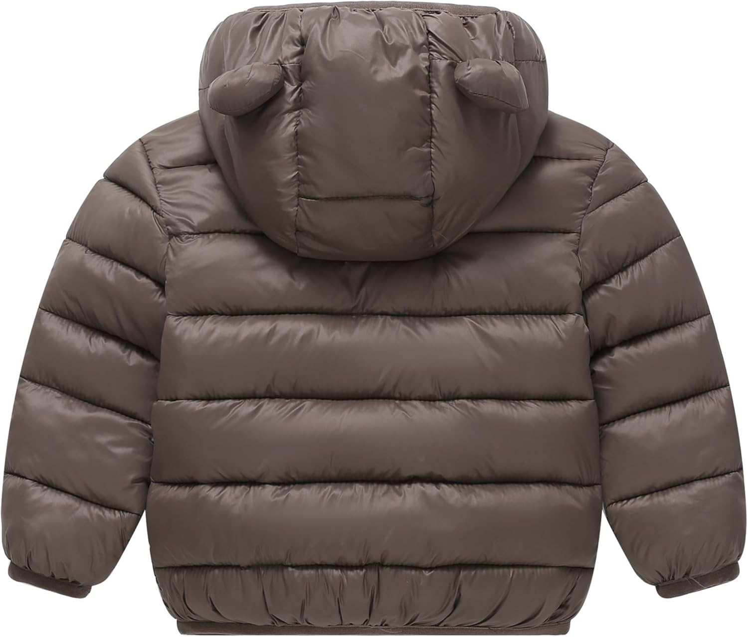 AIWUHE Baby Puffer Jacket Hooded Light Winter Coats Bear Ears Zipper Up Down Coats Outwear for Toddler Boys Girls 6M-4T - Image 3