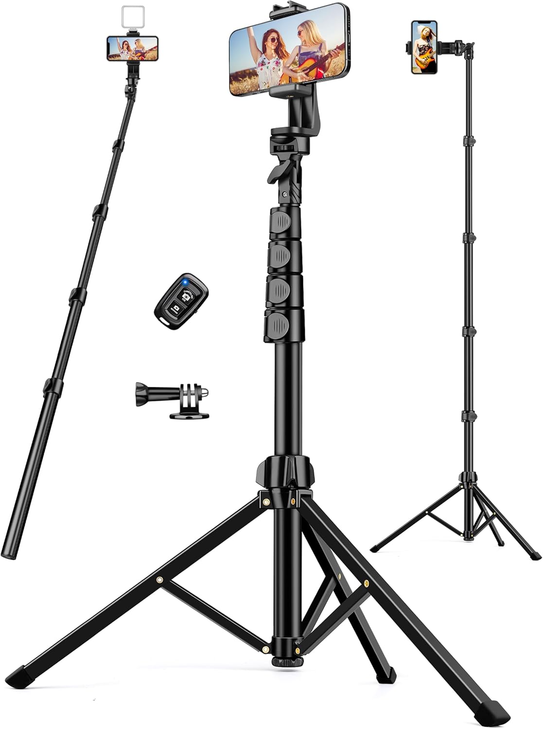 Tripod for iPhone, 71" Tall Phone Tripod with Remote Phone