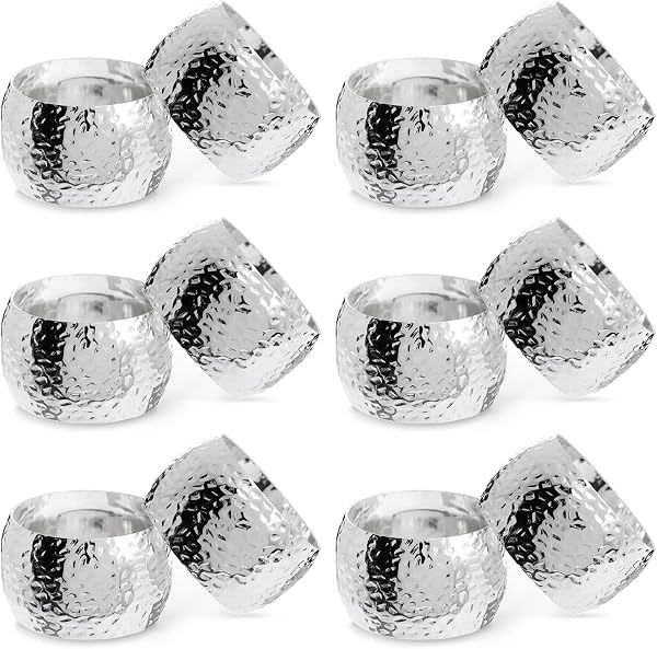 Set of 12 Silver Napkin Rings
