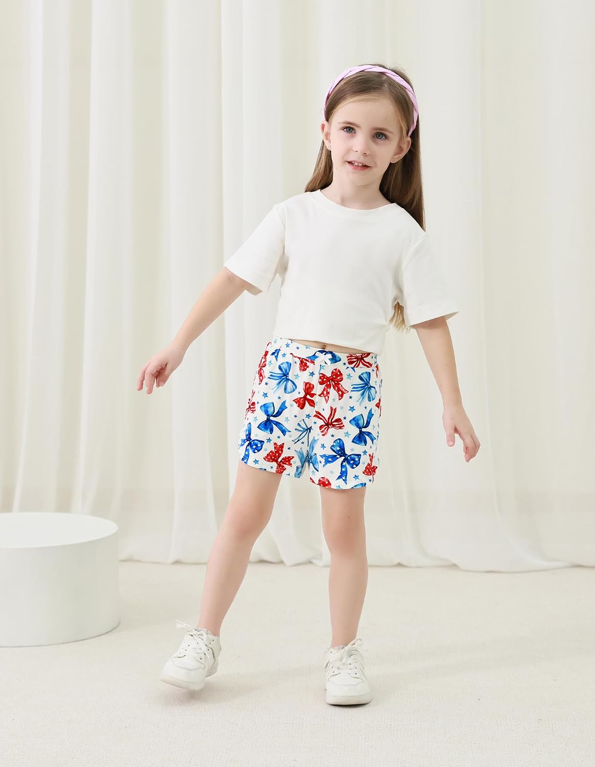 Girls' Pajama Shorts 2-Pack Toddlers Sleep Bottoms Girls Summer Kids Bamboo Viscose Shorts 2-5T