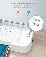 Vista 4 de Laminador 7 en 1 Laminador térmico Máquina laminadora de 9 pulgadas Máquina laminadora con bolsas de laminación 20 laminadores personales Laminador