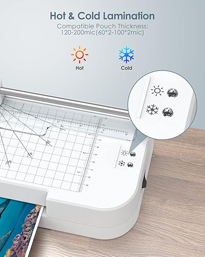Miniatura 4 de Laminador 7 en 1 Laminador térmico Máquina laminadora de 9 pulgadas Máquina laminadora con bolsas de laminación 20 laminadores personales Laminador