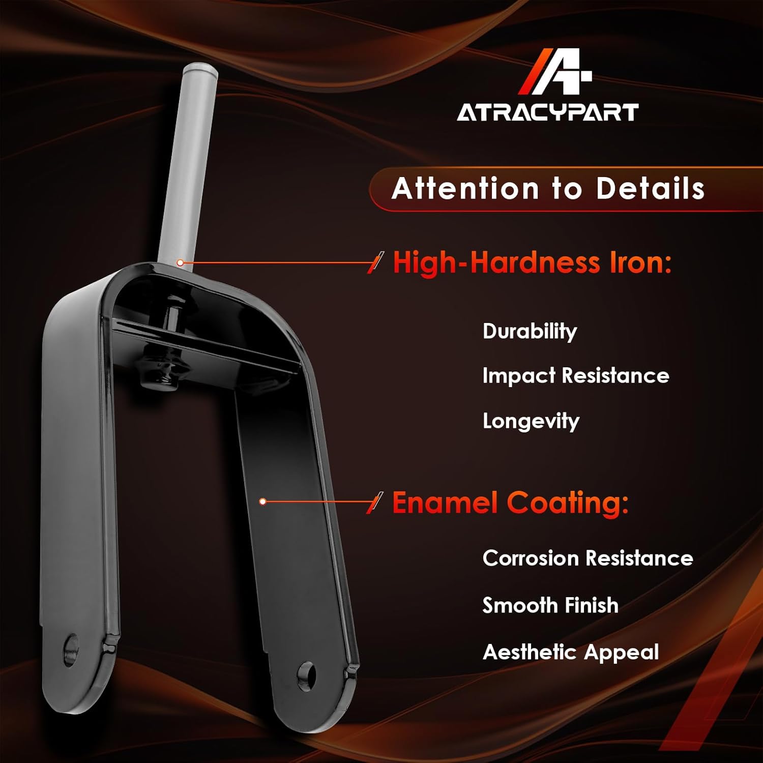 ATRACYPART Caster Fork Assembly, Compatible with Toro TimeCutter 743 744 Series, 38 42 44 48 53 inch, Zero Turn Mower Lawn Tractor, Replaces# 110-6581-01 Black