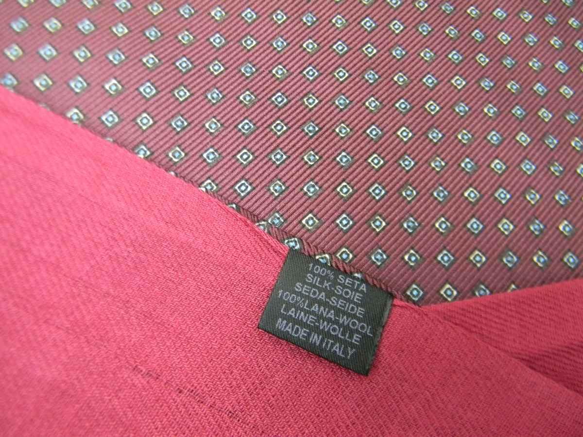 Avantgarde - Sciarpa lana seta uomo made in italy silk wool seide rosso bordeaux bianco