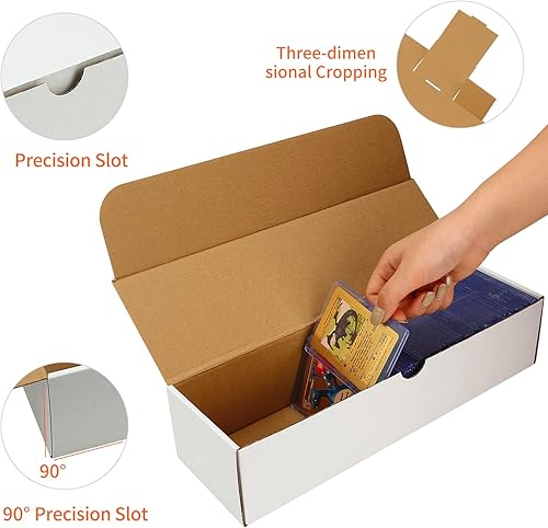 Miniatura 4 de Caja de almacenamiento de tarjetas de carga superior, paquete de 8  6400 unidades, caja de almacenamiento de cartón corrugado para almacenamiento y