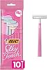 BIC Silky Touch Rastrillos desechables para mujer, con 2 hojas, mangos pastel bonitos, paquete de 10 unidades 1