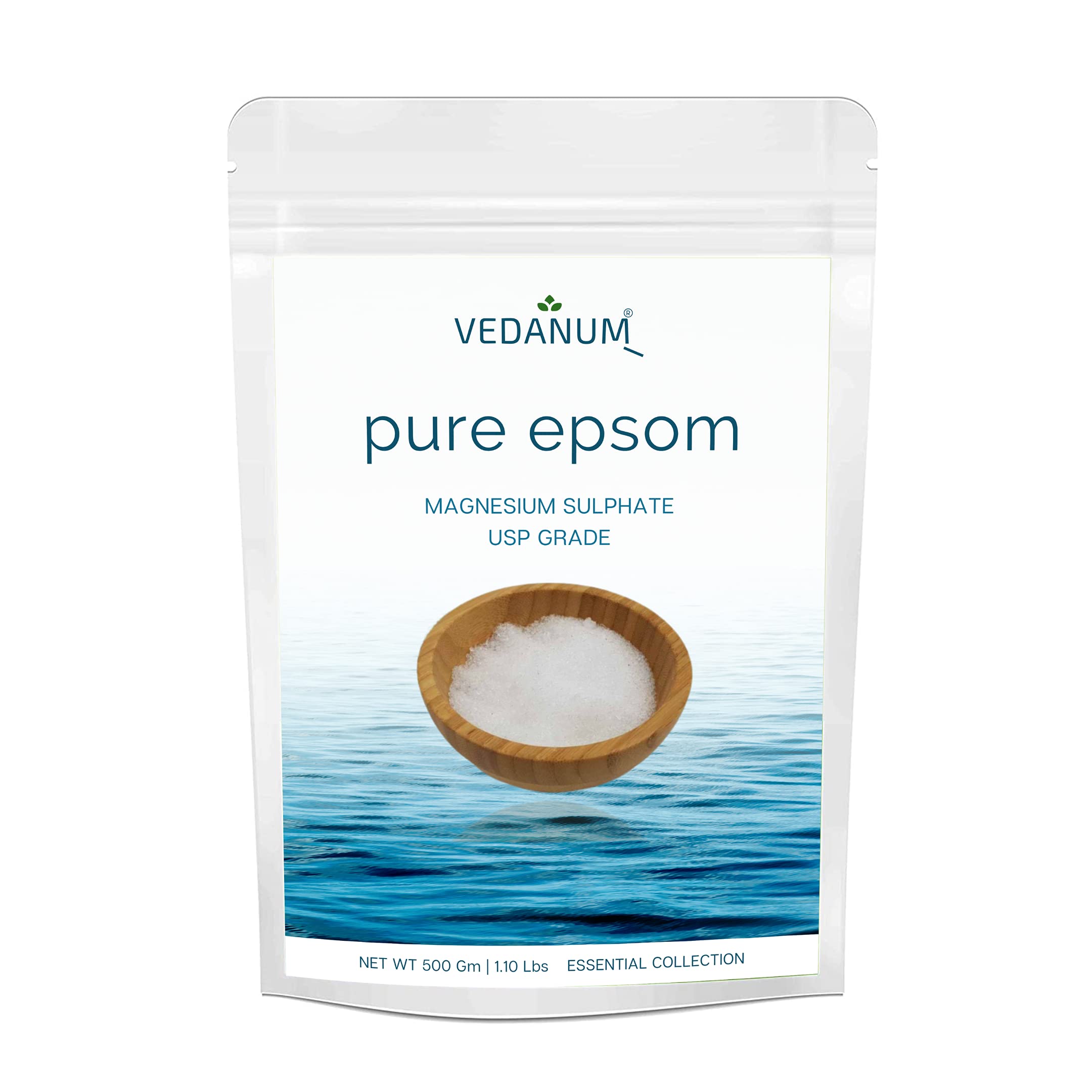 Organic Epsom Bath Salt, USP Grade Magnesium Sulphate for Bathing, Foot Soak, Acne, Massage, Muscle Relief, Flowers, Garden, (500 Gram)-image-18