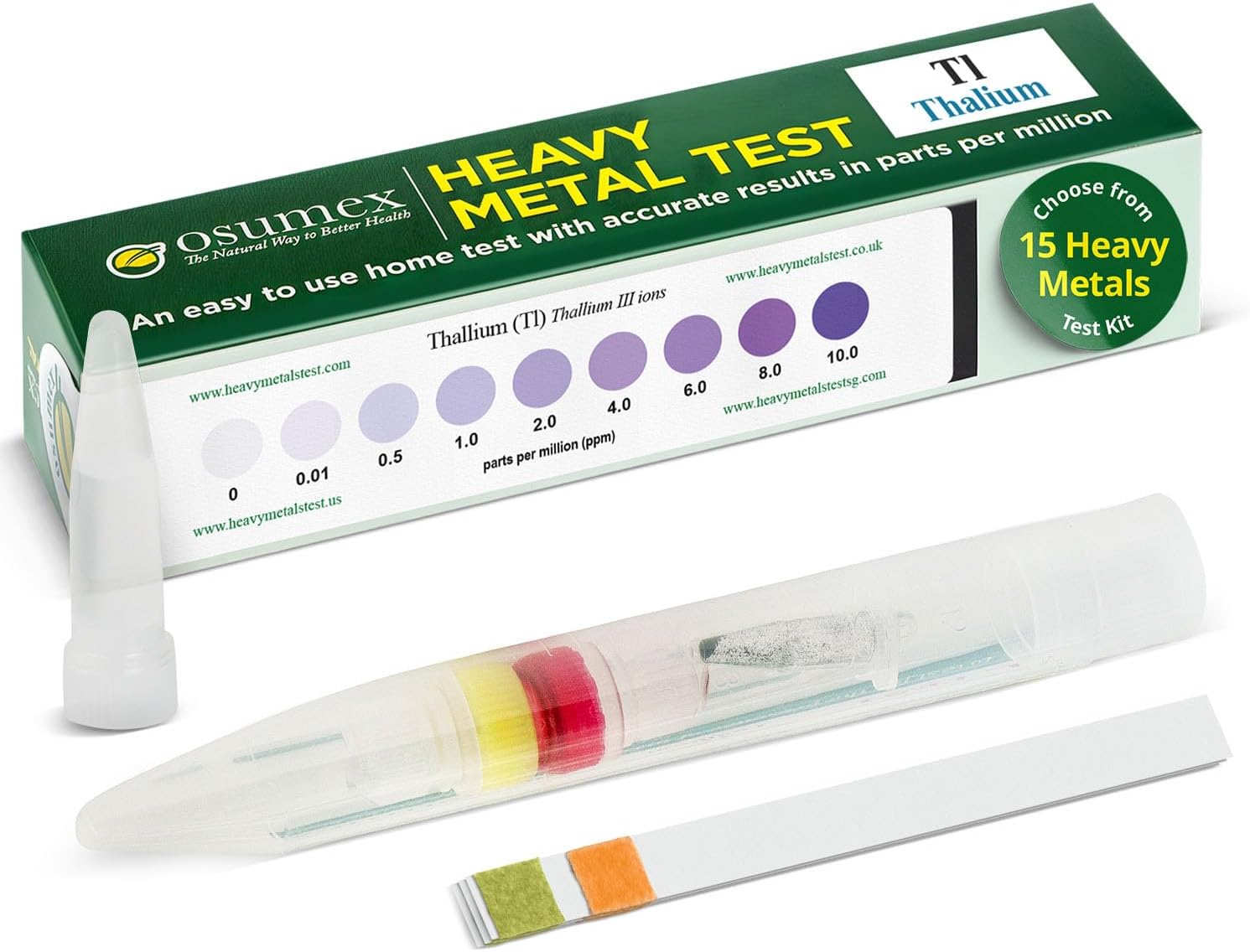 - Heavy Metal Test Kit Thallium Kit 1 Pack - Home Water Testing Kit, Drinking Water Test Kit for Home, Heavy Metal Test Kit for Humans, Metal Testing Kit for Urine, Food, Water & Other Materials