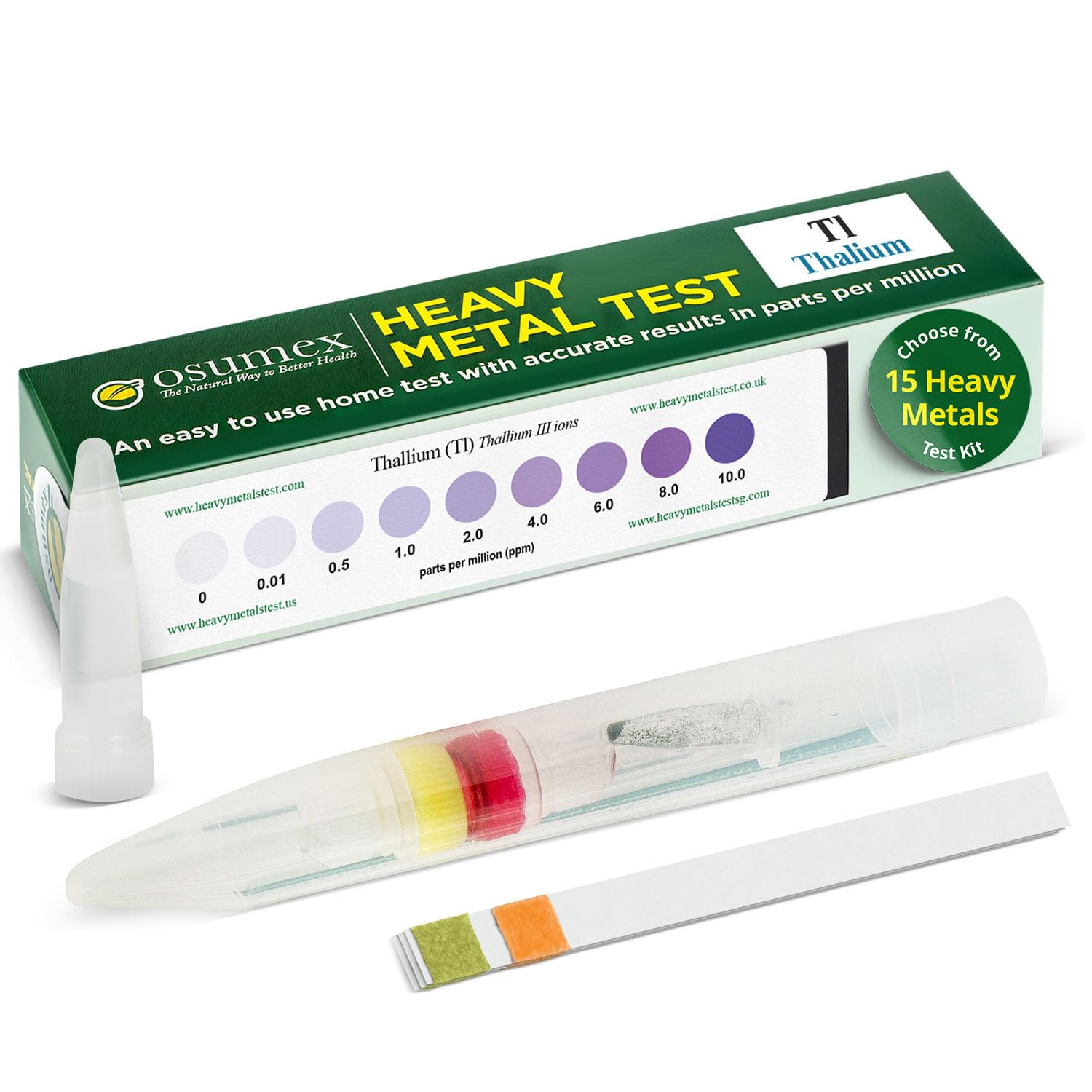 Heavy Metal Test Kit Thallium Kit 1 Pack - Home Water Testing Kit, Drinking Water Test Kit for Home, Heavy Metal Test Kit for Humans, Metal Testing Kit for Urine, Food, Water & Other Materials
