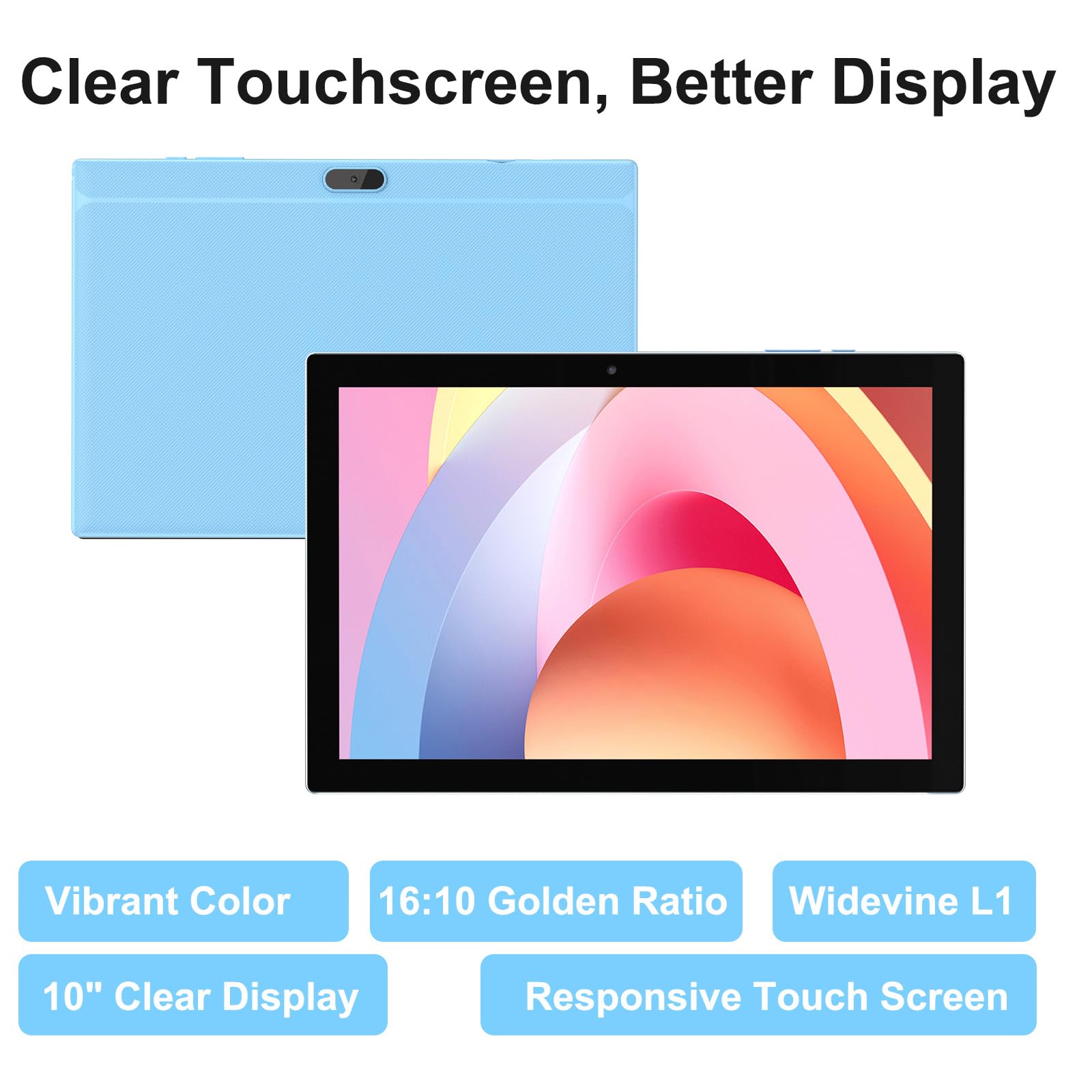 Tablet 10 pollici, Android 14 compresse 8GB RAM 64GB ROM 1024GB Espandi Tableta 2MP+8MP Fotocamera WiFi Tablet Computer Tablet Computer 10.1 IN Tablet IPS 10 pollici Display HD 6000mAh Lunga Durata