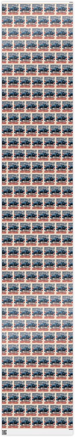 Buffalo Football Happy Birthday Sports Gift Wrap, Holiday Present Wrap, Christmas Gift Wrap, Gift Packaging