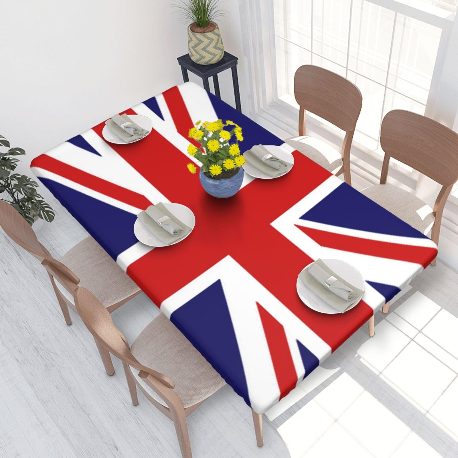 WKSGDSG Fitted Tablecloth For Dining Room 4ft, Elastic Edged Table Cover