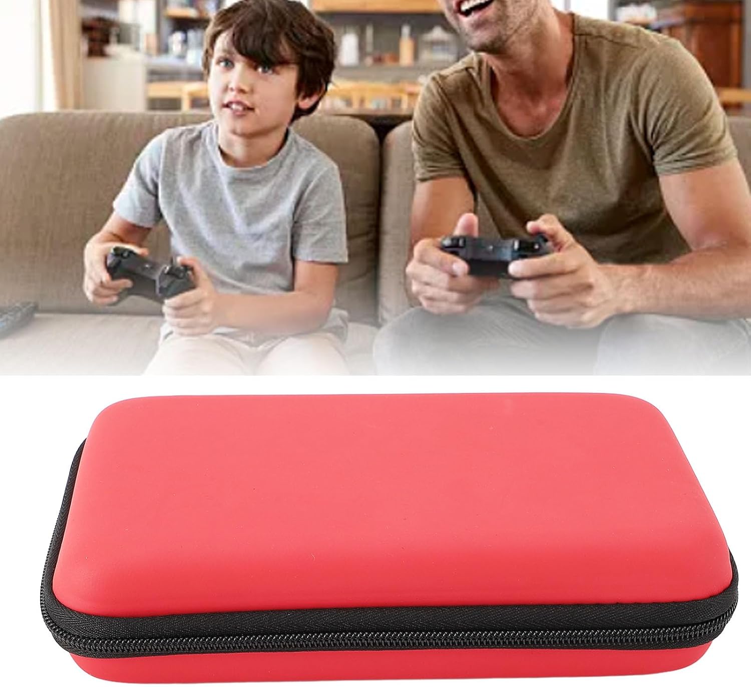 ASHATA Carrying Case for 3DS for New 3DS XL for New 2DS XL, Hard Protective Shell Travel Case for Edition for New 2DS XL with 8 Game Slot Inner Pocket (Red) - Image 4