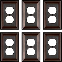 Vista 32 de Combinación de bronce envejecido 1 interruptor/1 placa de pared ciega, paquete de 1 cubiertas metálicas ciegas para interruptor de luz, 2