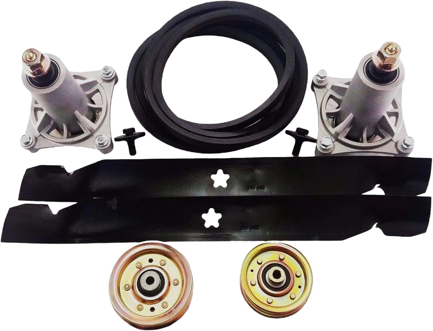 proven part 42 Inch Gear Mower Deck Rebuild Kit Blades Belt Spindles Idler Pulleys 21547188 21547298 21547281 21547024 21546238 Fits Ariens 936060