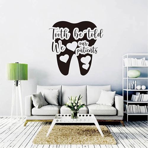 Miniatura 2 de Tooth Be Told We Love Our Patients - Calcomanía para oficina dental, sala de espera, regalo para dentistas, vinilo extraíble BD849 (M 15 x 15