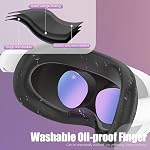 (2 Pack) Orzero VR Silicone Face Cover Compatible for Quest 3S, Anti-Sweat Waterproof Silicone Pad Eye Padding Cover Compatible for Quest 3s VR Accessories – White + Black