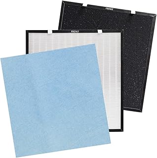PUREBURG Replacement Filter Set Compatible with Asept-Air Life Cell 2550 5-Stage Air Purifier,H13 HEPA 3-Stage Filtration Air Clean Dust VOCs Odor PM2.5 Smoke