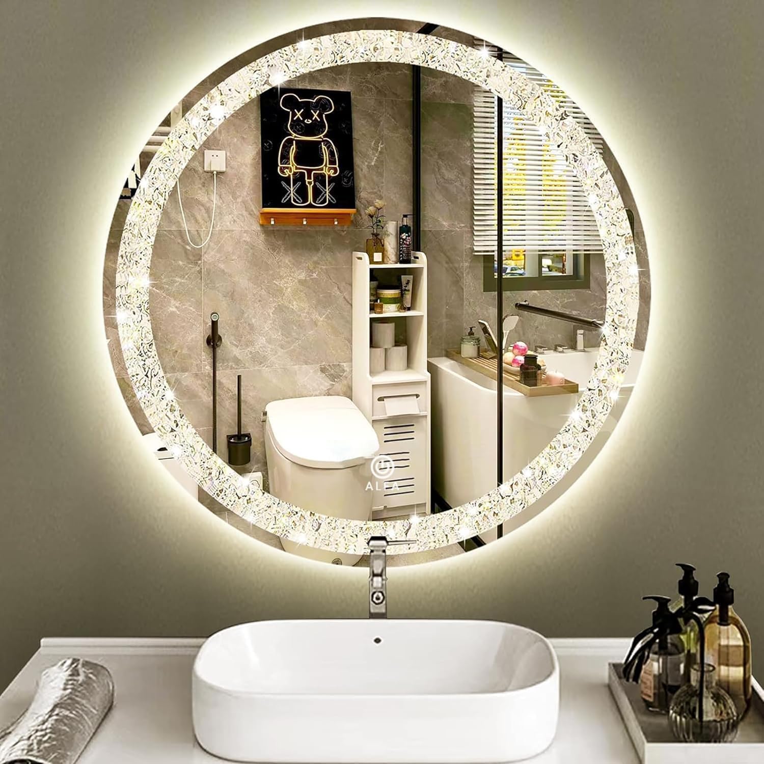Traditional Ornate Bronze Mirror: 31" x 19" French Baroque Antique Mirror - Decorative Vintage Arched Mirrors for Wall/Bathroom/Entryway/Hallway - Home Decor for Living Room-image-31